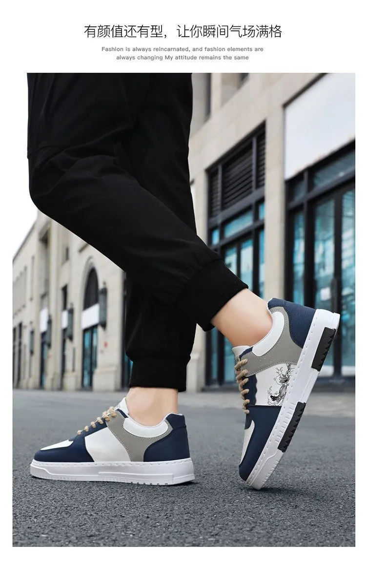 2026 Spring Summer New Men's Trendy Casual Sports Board Shoes, Lightweight and Durable Canvas Sneakers for Men, Fashionable and Versatile Footwear showcase 19