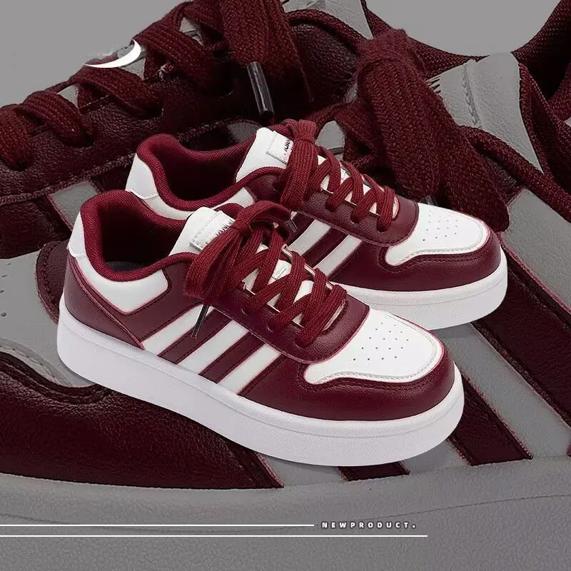 Piaz Trendy Fashion Red Shoes Classic Casual Sneakers for Students, Thick Soles, Height-Increasing, High-Value, Fashionable Leisure Board Shoes showcase 2