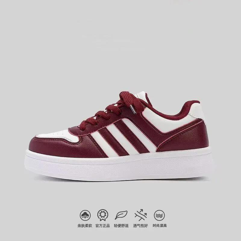 Piaz Trendy Fashion Red Shoes Classic Casual Sneakers for Students, Thick Soles, Height-Increasing, High-Value, Fashionable Leisure Board Shoes showcase 7