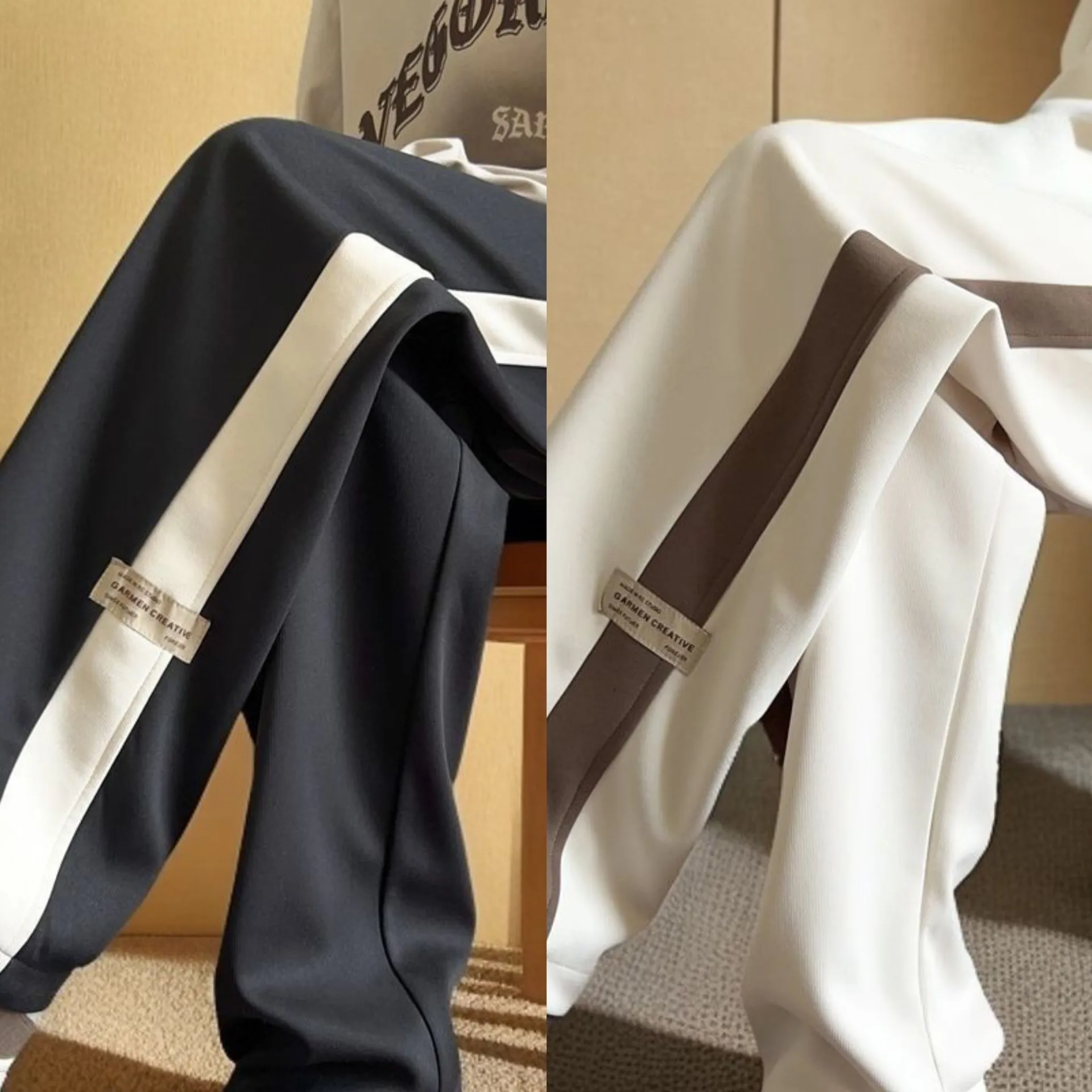 Casual Wide-Leg Pants, Comfortable Loose Fit Trousers for Everyday Wear, Versatile Fashion for All Seasons thumbnail 7