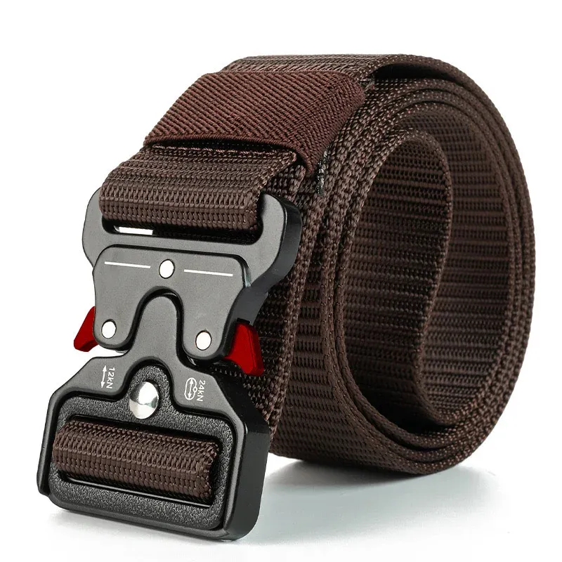 Genuine Tactical Belt Quick Release Outdoor Military Style Nylon Sports Belt for Men & Women - Durable Black Accessory thumbnail 1