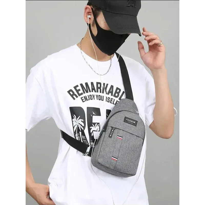 Men's Lightweight Minimalist Crossbody Bag - Durable Polyester, Large Capacity, Anti-Theft, Ideal for Sports, Travel, and Daily Leisure - Image 2