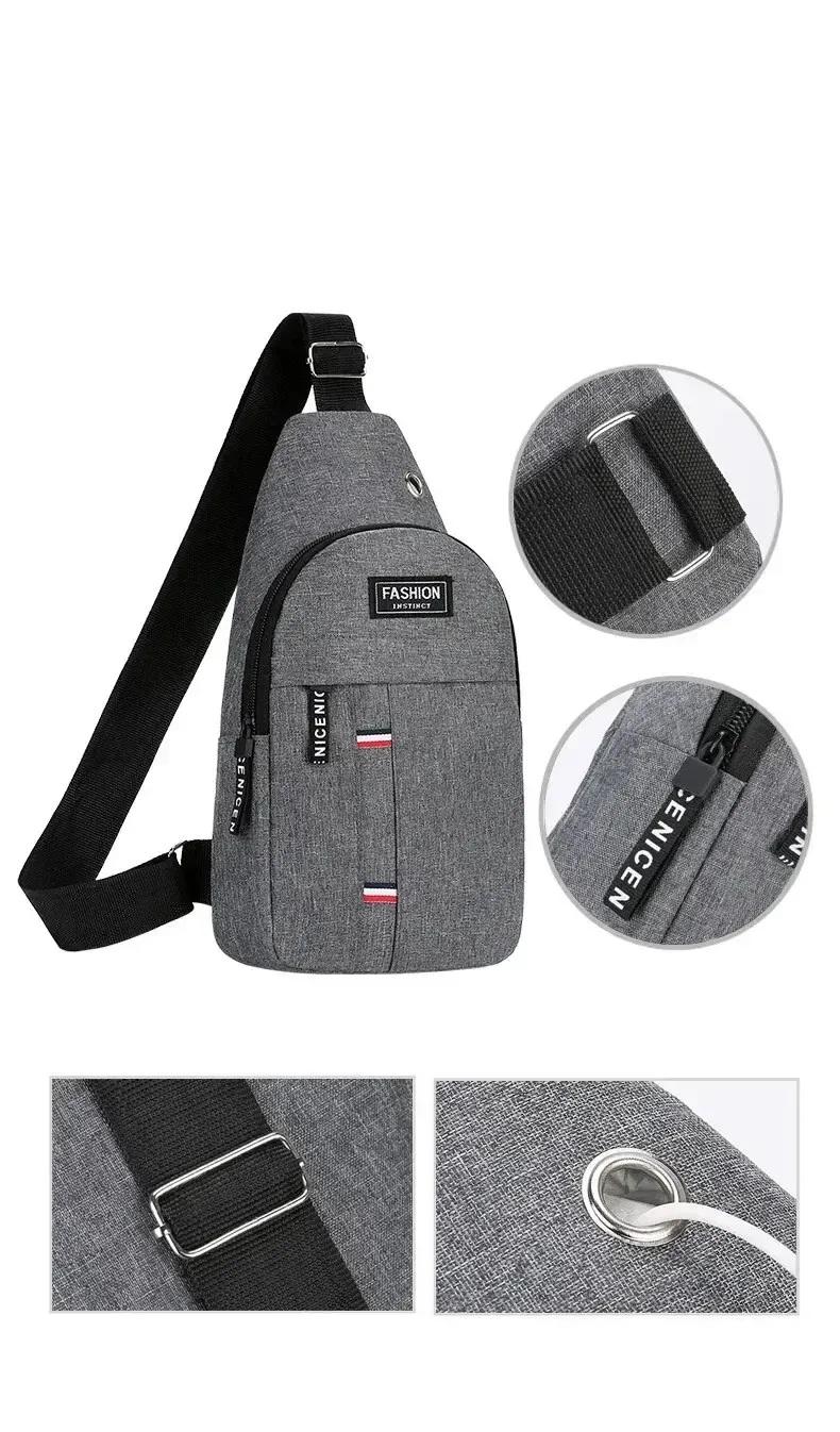 Men's Lightweight Minimalist Crossbody Bag - Durable Polyester, Large Capacity, Anti-Theft, Ideal for Sports, Travel, and Daily Leisure showcase 2