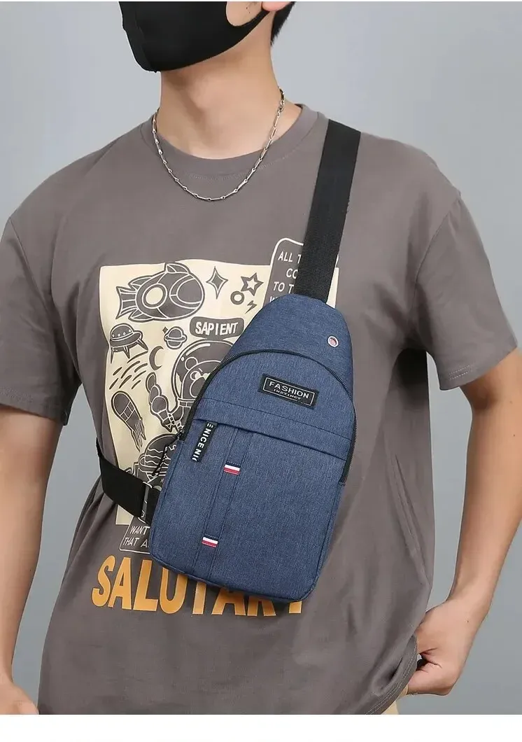 Men's Lightweight Minimalist Crossbody Bag - Durable Polyester, Large Capacity, Anti-Theft, Ideal for Sports, Travel, and Daily Leisure showcase 10