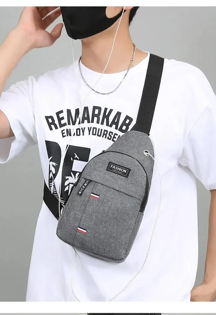 Men's Lightweight Minimalist Crossbody Bag - Durable Polyester, Large Capacity, Anti-Theft, Ideal for Sports, Travel, and Daily Leisure showcase 16