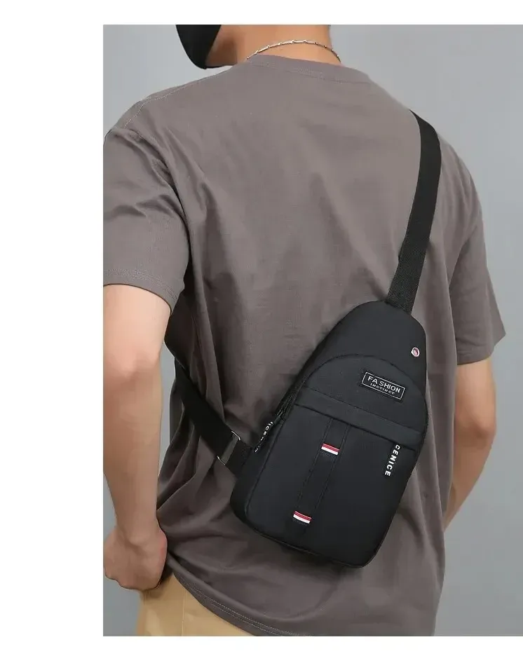 Men's Lightweight Minimalist Crossbody Bag - Durable Polyester, Large Capacity, Anti-Theft, Ideal for Sports, Travel, and Daily Leisure showcase 14