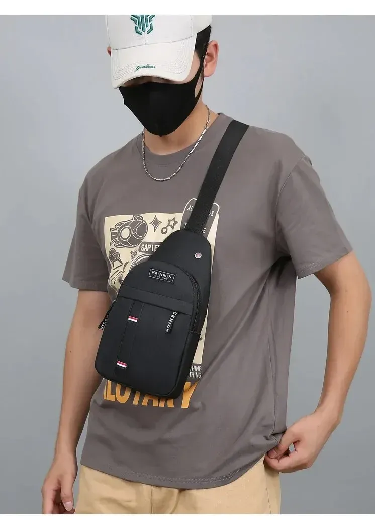 Men's Lightweight Minimalist Crossbody Bag - Durable Polyester, Large Capacity, Anti-Theft, Ideal for Sports, Travel, and Daily Leisure showcase 13