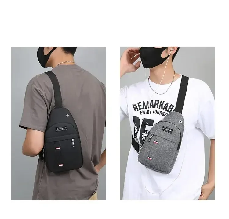Men's Lightweight Minimalist Crossbody Bag - Durable Polyester, Large Capacity, Anti-Theft, Ideal for Sports, Travel, and Daily Leisure showcase 3