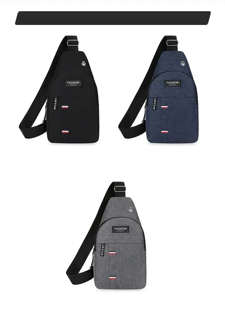 Men's Lightweight Minimalist Crossbody Bag - Durable Polyester, Large Capacity, Anti-Theft, Ideal for Sports, Travel, and Daily Leisure showcase 7