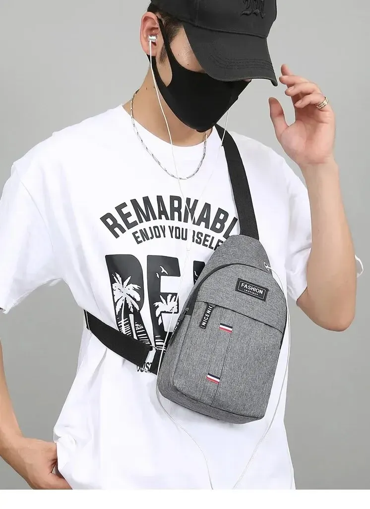 Men's Lightweight Minimalist Crossbody Bag - Durable Polyester, Large Capacity, Anti-Theft, Ideal for Sports, Travel, and Daily Leisure showcase 17