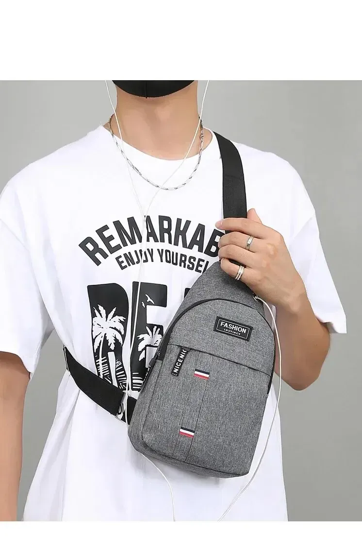 Men's Lightweight Minimalist Crossbody Bag - Durable Polyester, Large Capacity, Anti-Theft, Ideal for Sports, Travel, and Daily Leisure showcase 18