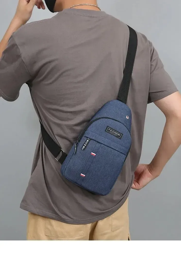 Men's Lightweight Minimalist Crossbody Bag - Durable Polyester, Large Capacity, Anti-Theft, Ideal for Sports, Travel, and Daily Leisure showcase 11