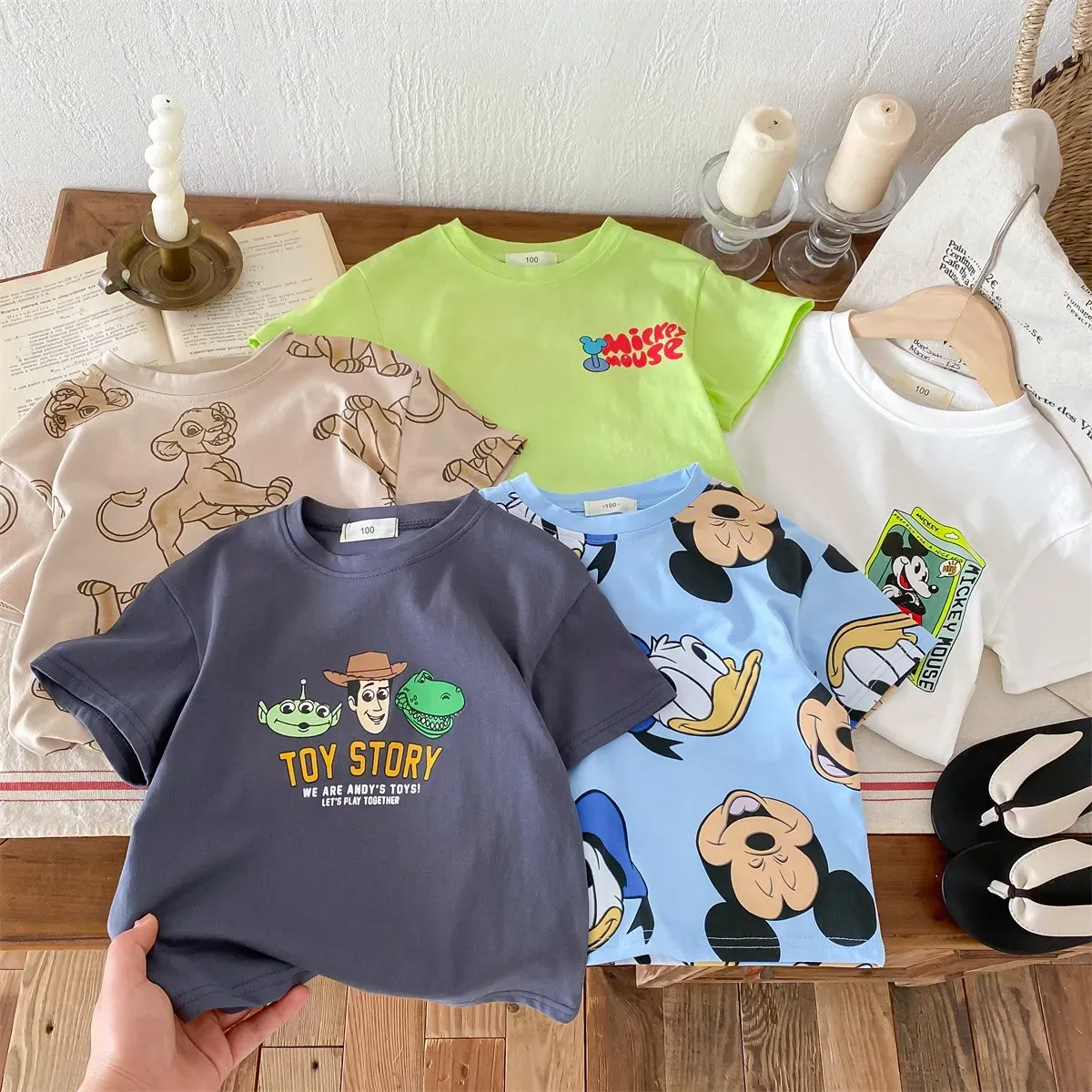 2024 Summer Boys Cartoon Print T-Shirt - Loose Fit Short Sleeve Round Neck Tees for Children & Babies (9 Months - 6 Years) - Image 1
