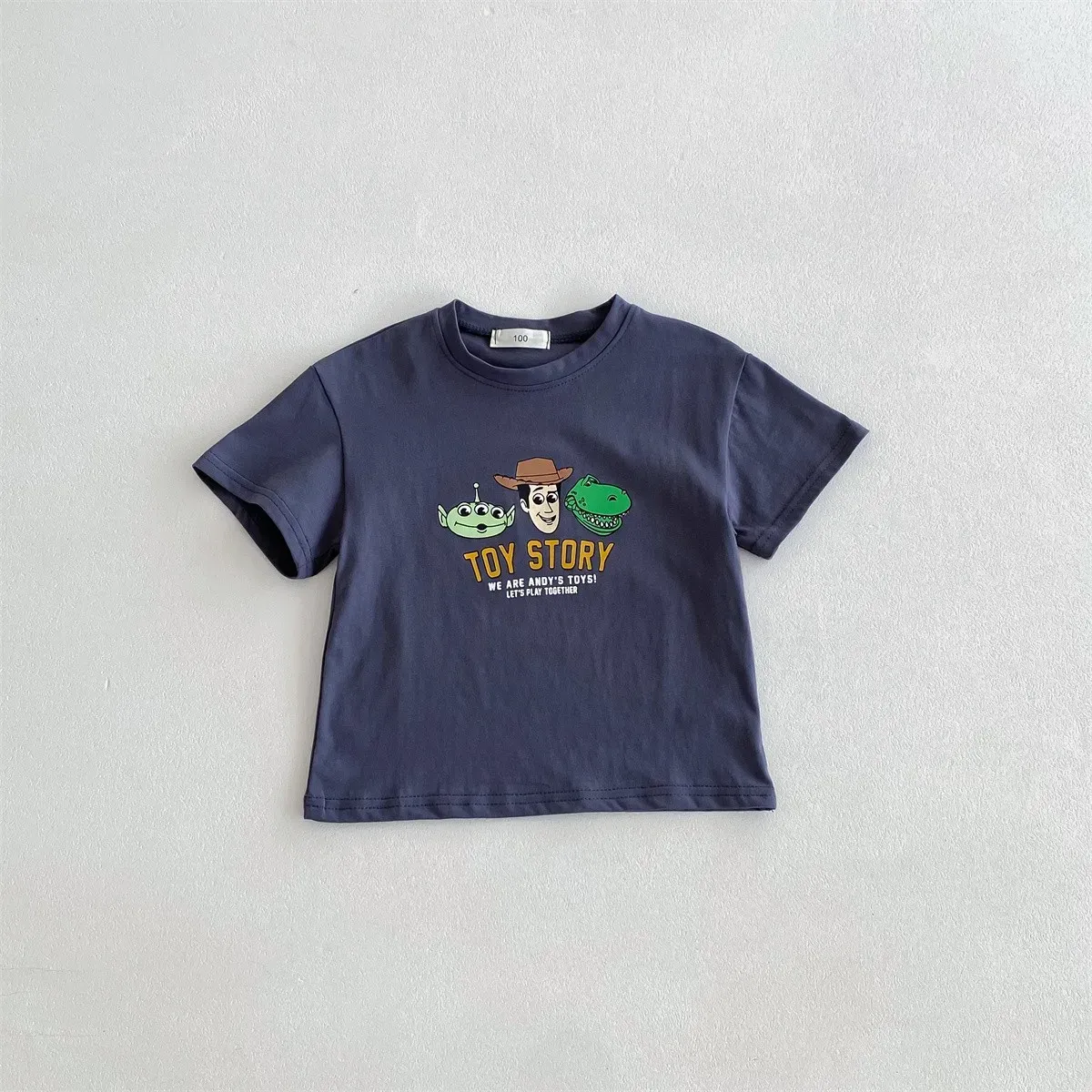 2024 Summer Boys Cartoon Print T-Shirt - Loose Fit Short Sleeve Round Neck Tees for Children & Babies (9 Months - 6 Years) showcase 6