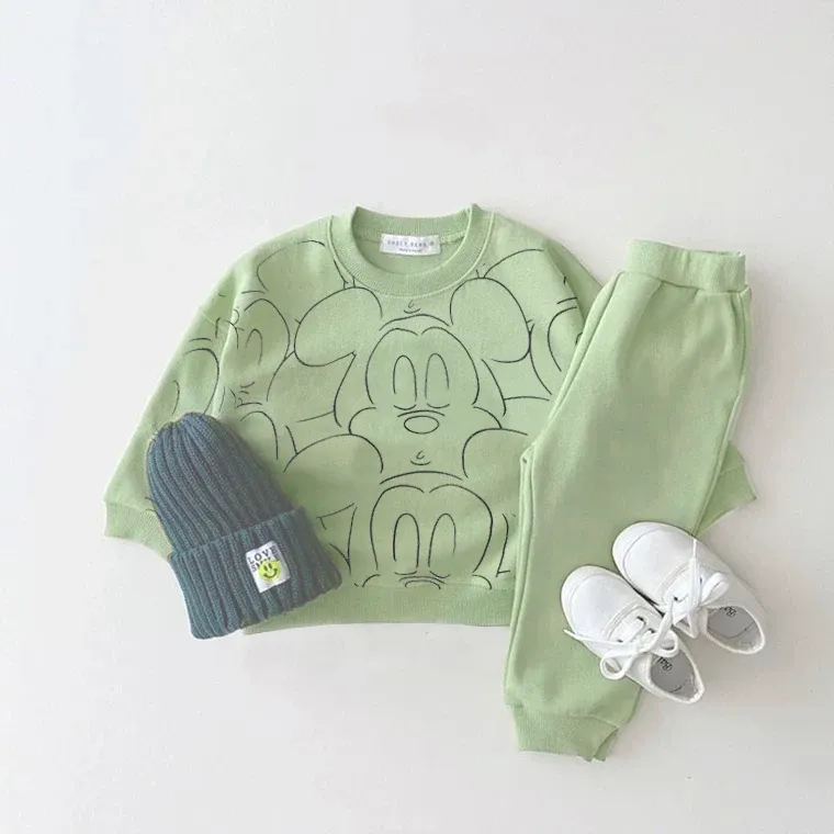 Baby Boy & Girl Summer Cartoon Printed T-Shirt & Shorts Set | Comfortable Cotton Casual Outfit for Kids Ages 6M-7Y thumbnail 5