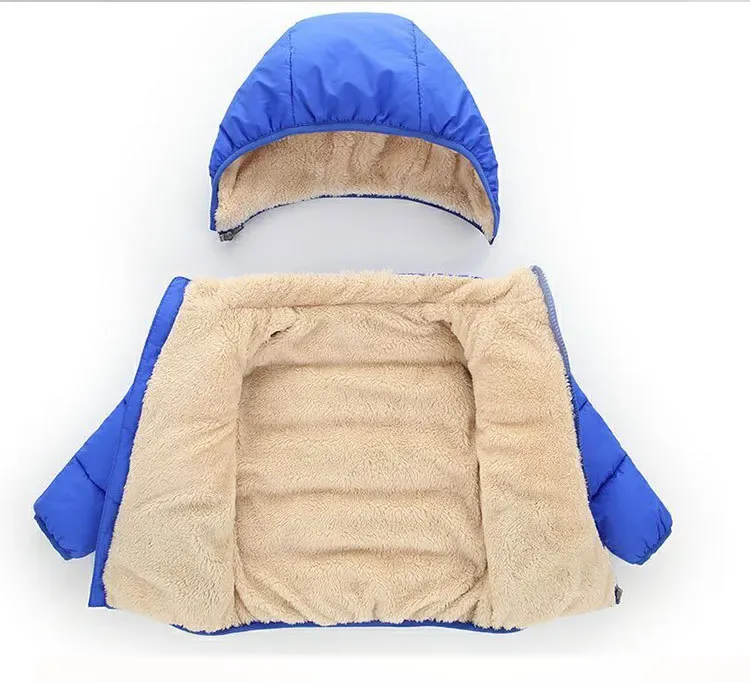 Kids Winter Thick Plush Fur Hooded Jacket for Boys and Girls - Warm Snowsuit Outerwear for Children showcase 5