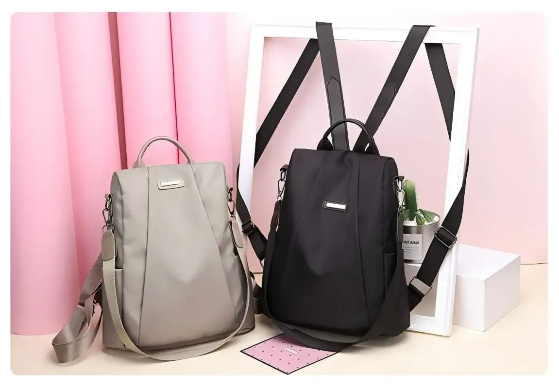 Women's Multifunction Backpack: Stylish Casual Solid Color School Bag for Girls, Fashion Detachable Strap Travel Shoulder Bag showcase 1