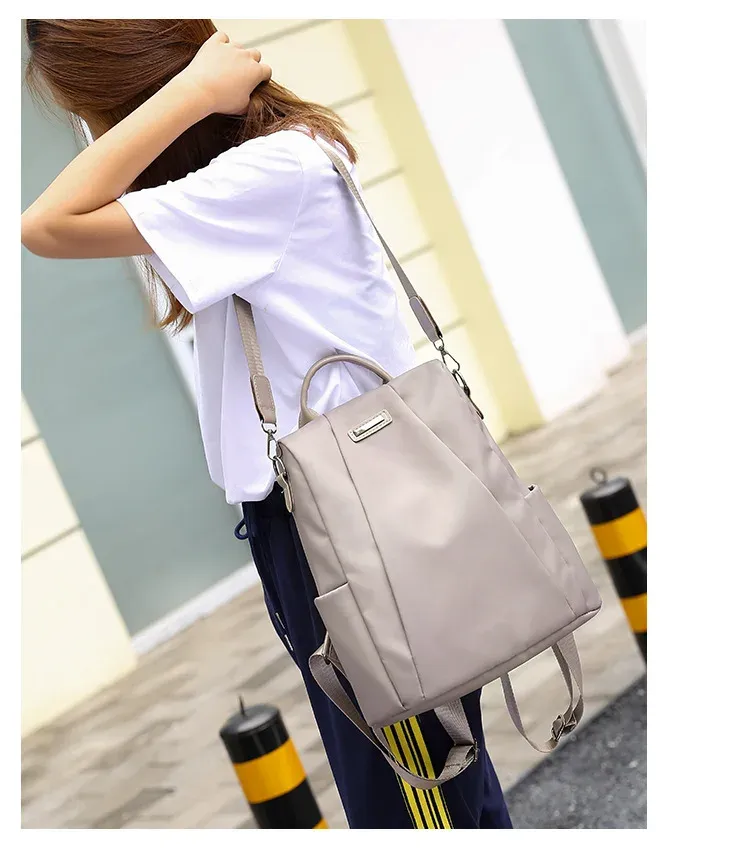 Women's Multifunction Backpack: Stylish Casual Solid Color School Bag for Girls, Fashion Detachable Strap Travel Shoulder Bag showcase 5