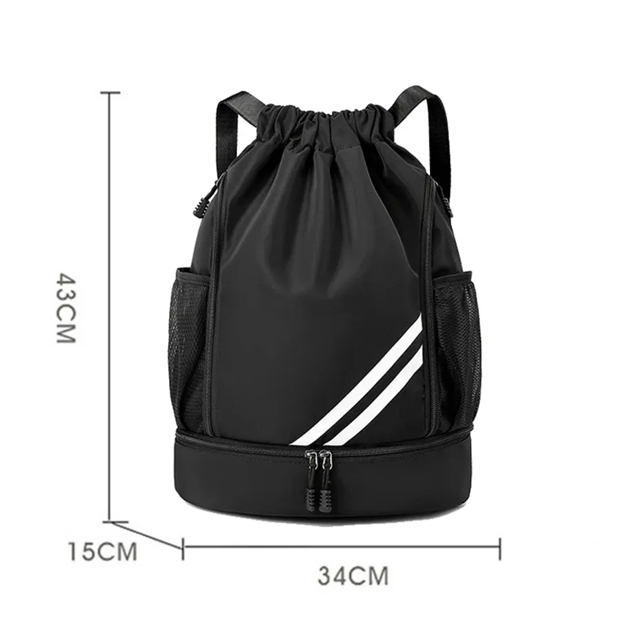 Women's Large Sport Gym Backpack Bag - Durable Nylon, Waterproof, Ideal for Fitness, Camping, Travel, Shoes, School, Weekend Trips thumbnail 6