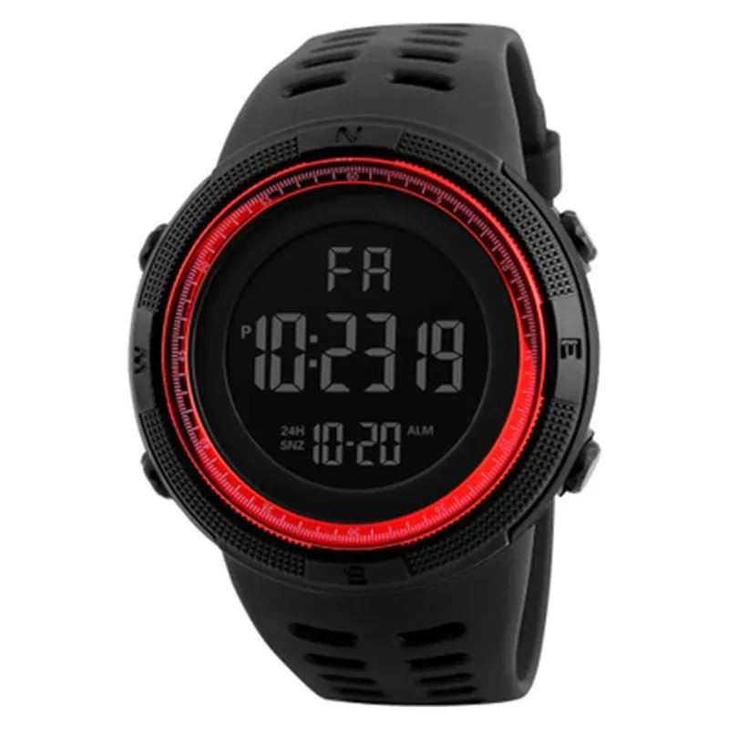 Men's Military Sports Digital Watch - Luminous LED Multifunction Waterproof Wristwatch for Boys, Students, and Teens - Shock Resistant with Silicone Band showcase 15