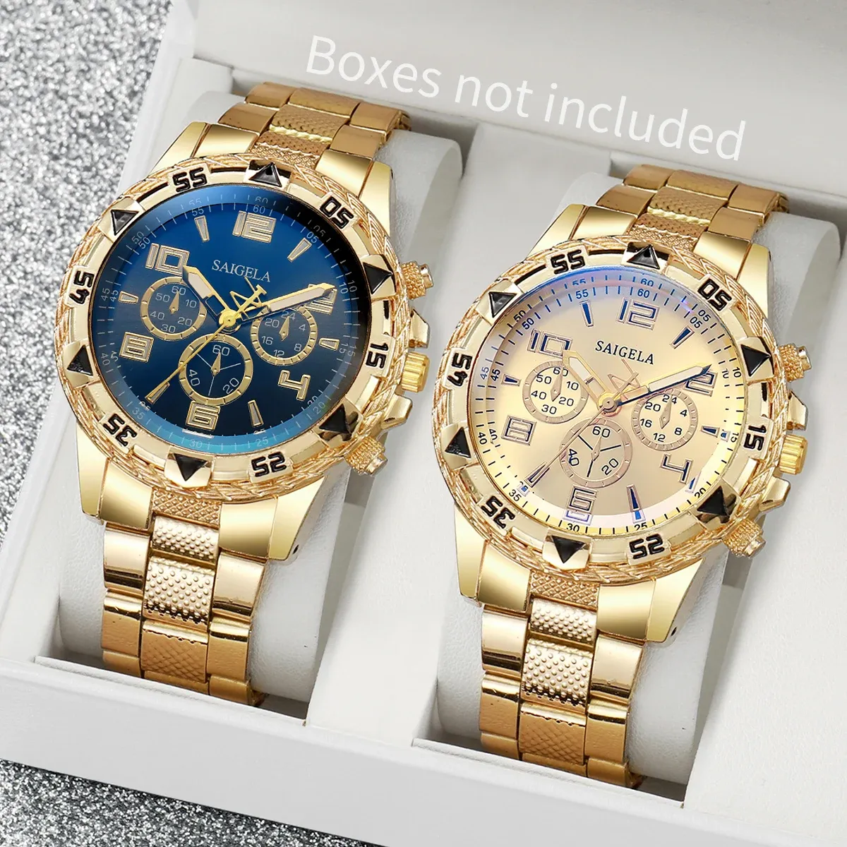 Men's Business Quartz Watch Set - Fashion Arabic Dial Steel Band, Durable Alloy Case, CE Certified, Water Resistant for Daily Wear thumbnail 1