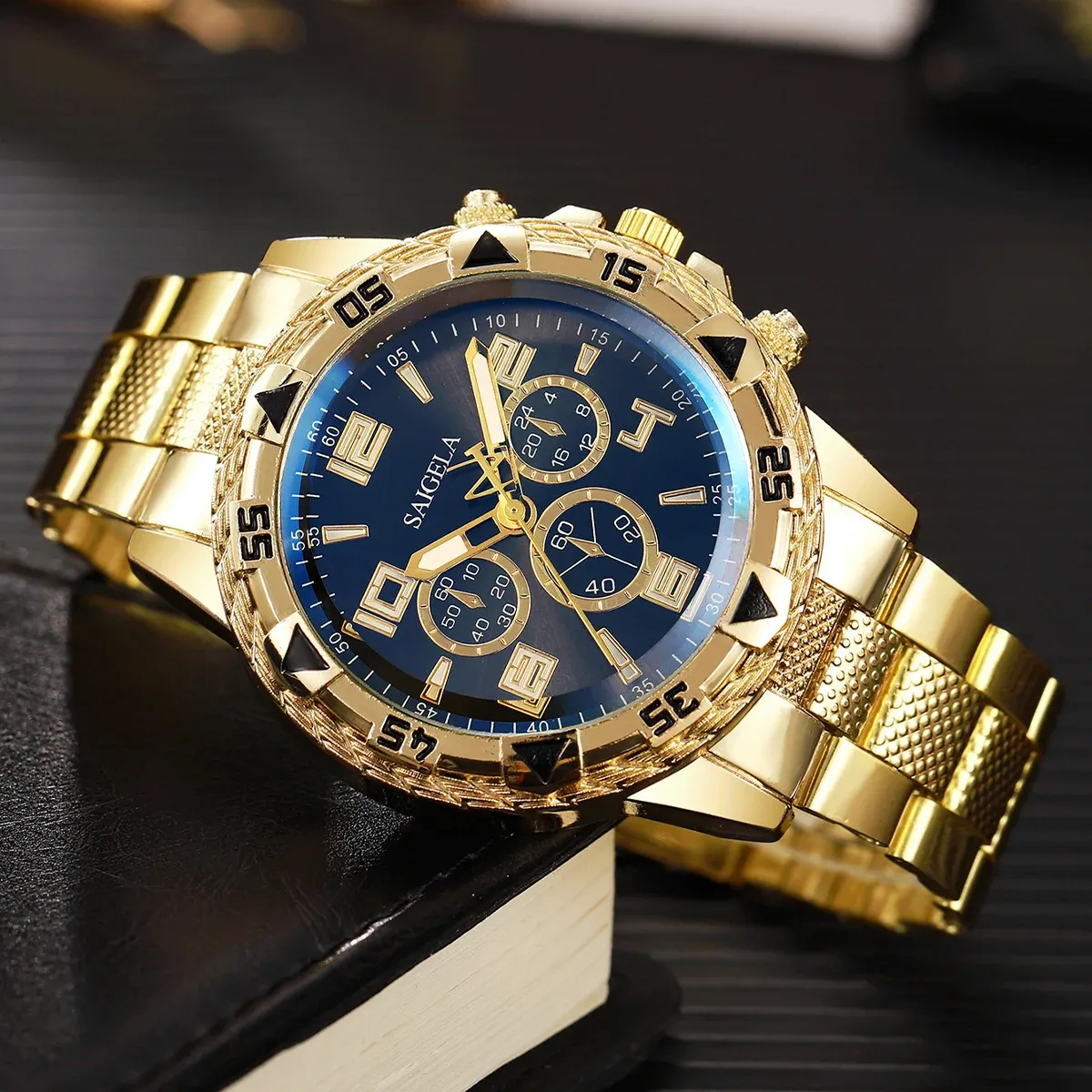 Men's Business Quartz Watch Set - Fashion Arabic Dial Steel Band, Durable Alloy Case, CE Certified, Water Resistant for Daily Wear showcase 7