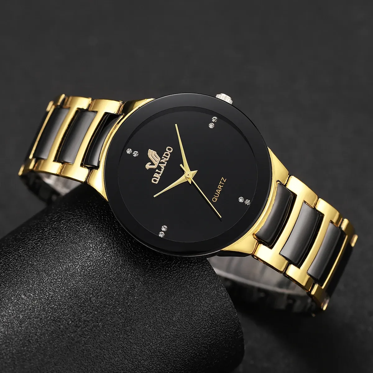 Luxury Men's Business Watch - Fashion Stainless Steel Strap Quartz Wristwatch, 38mm Dial, 8mm Slim Case, CE Certified for Daily Wear thumbnail 5