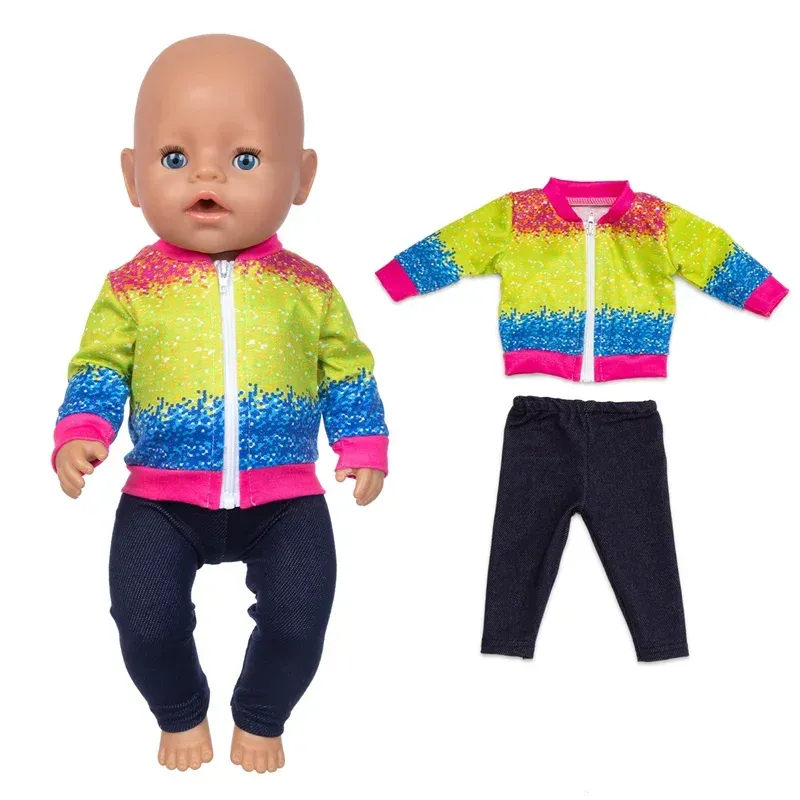 17 Inch 43cm Baby Doll Leather Jacket and Pants Set with Hat - Winter Clothes for Reborn Dolls, Fashion Doll Outfit Accessories - Image 5