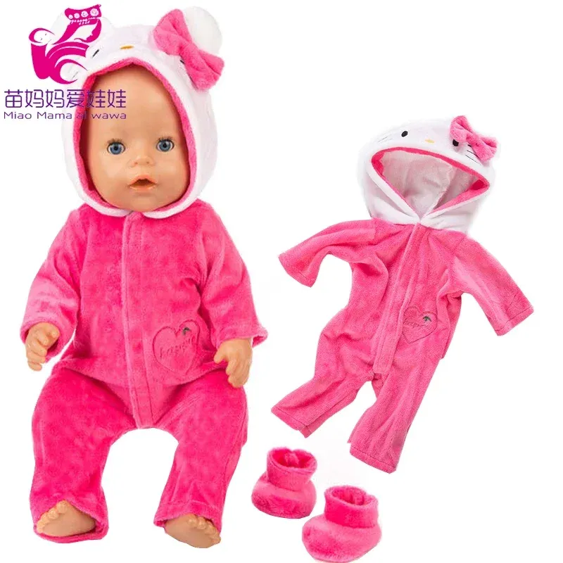 17 Inch 43cm Baby Doll Leather Jacket and Pants Set with Hat - Winter Clothes for Reborn Dolls, Fashion Doll Outfit Accessories - Image 4