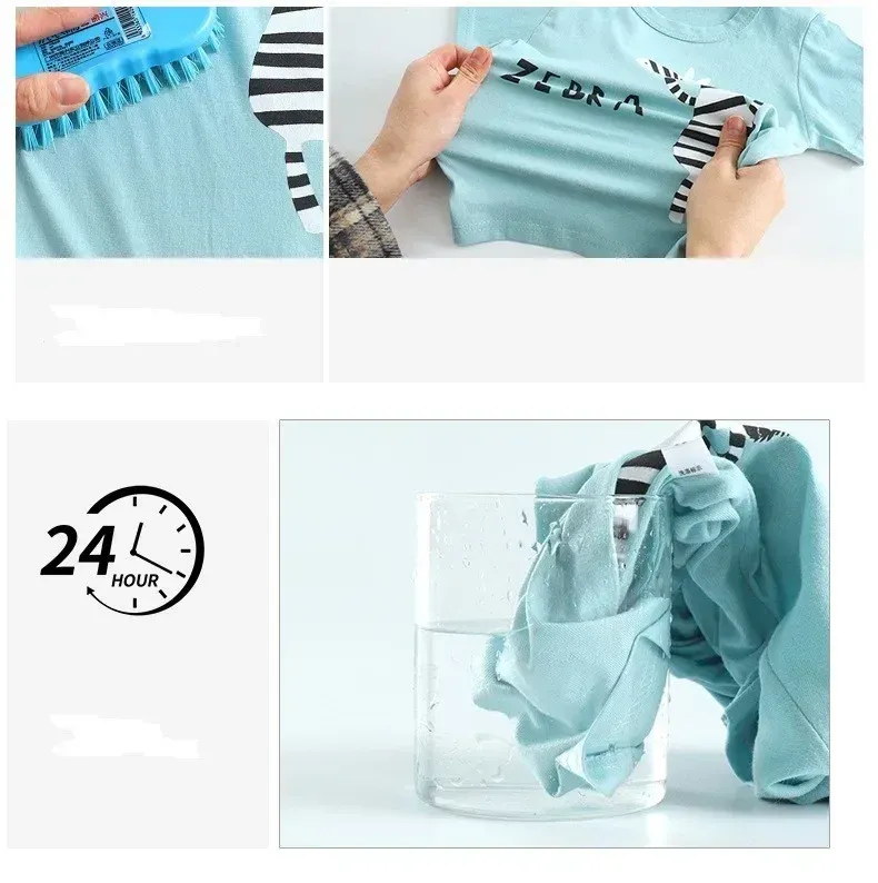 Kids Boys Summer Cartoon Zebra Print 2-Piece Outfit Set | Short Sleeve Tees & Stripe Shorts | Soft Cotton Casual Sports Suit for Ages 1-6 Years showcase 10