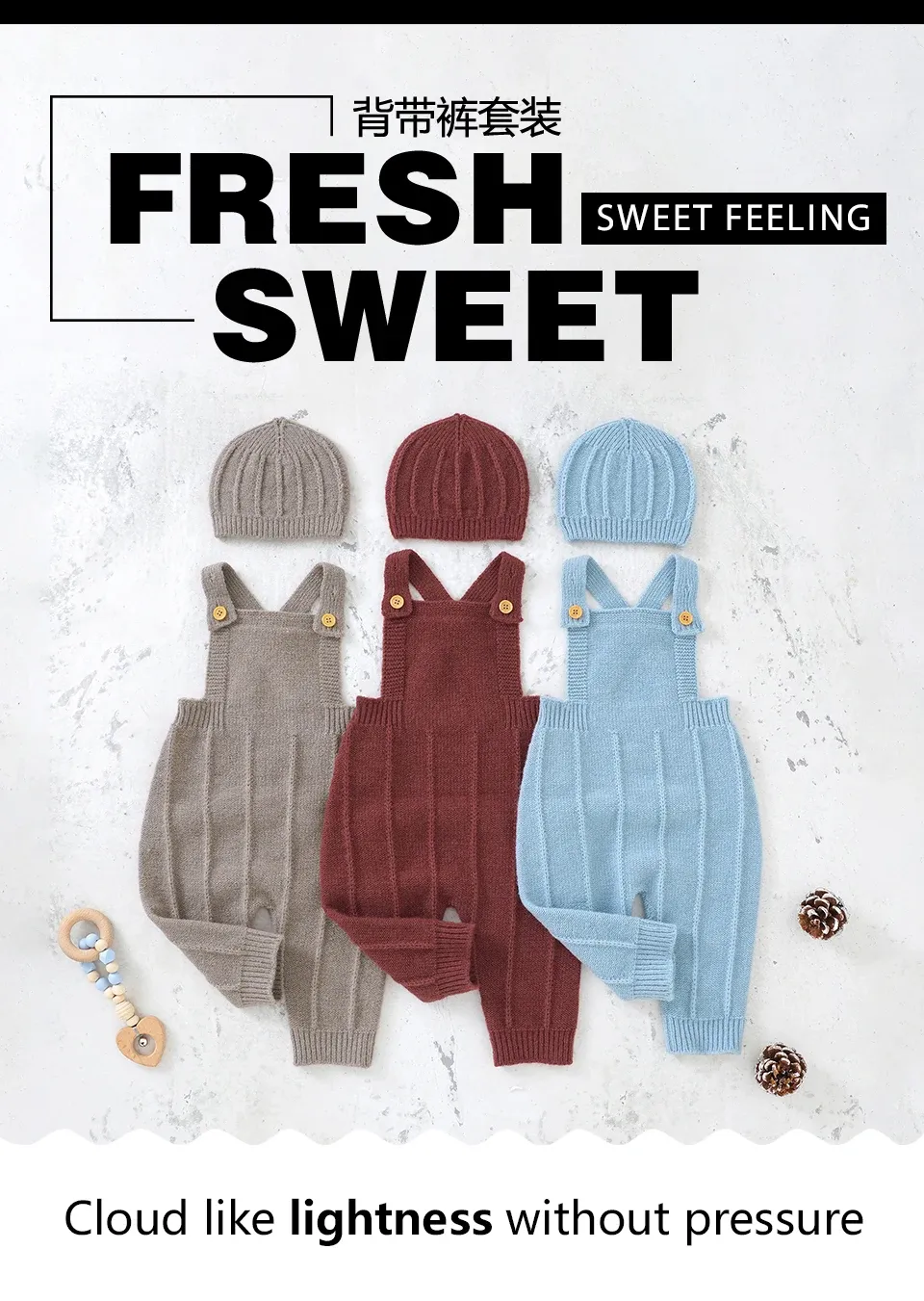 Baby Boys Girls Sleeveless Knitted Rompers with Matching Hats Set - Newborn Infant Toddler Fashion Jumpsuits Outfits for All Seasons showcase 1