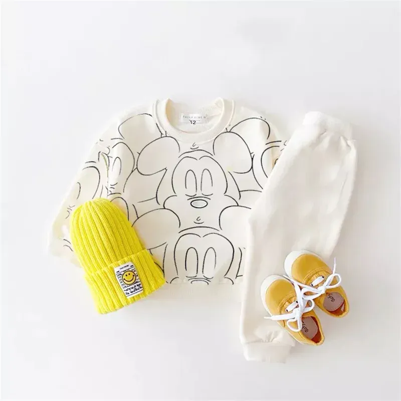 Baby Boy & Girl Summer Cartoon Print T-Shirt & Solid Shorts Set - Cotton Casual Outfit for Toddlers thumbnail 3