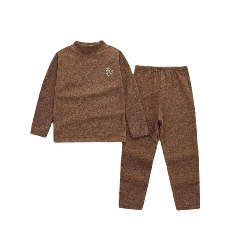 Kids Thermal Underwear Set for Girls & Boys - Autumn Winter Warm Pajamas, Candy Colors, Long Sleeve Sleepwear for Ages 3-14 Years showcase 24