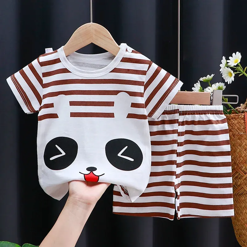 Cotton Cartoon T-Shirt and Shorts Set for Kids - Summer Casual Boys Tracksuit Outfit for Baby Boys and Girls showcase 13