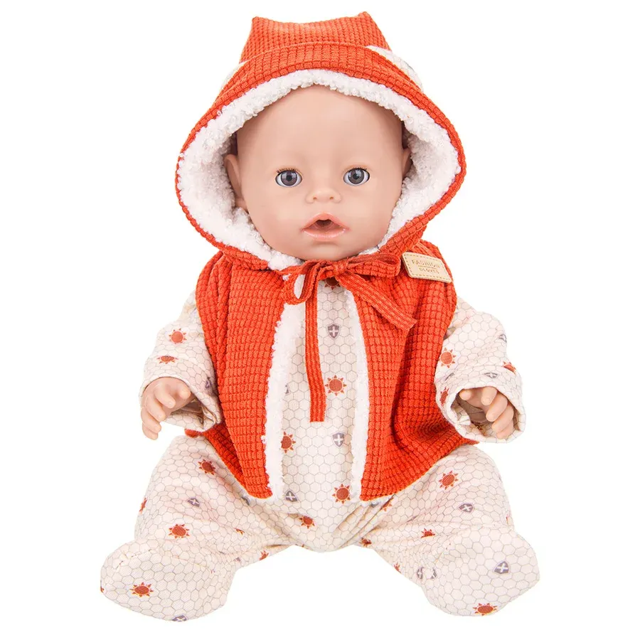 Doll Clothes Set for 43cm Baby Dolls & 18 Inch American Dolls - Includes Leather Jacket, Pants, Jumpers, Rompers for Winter Wear thumbnail 2