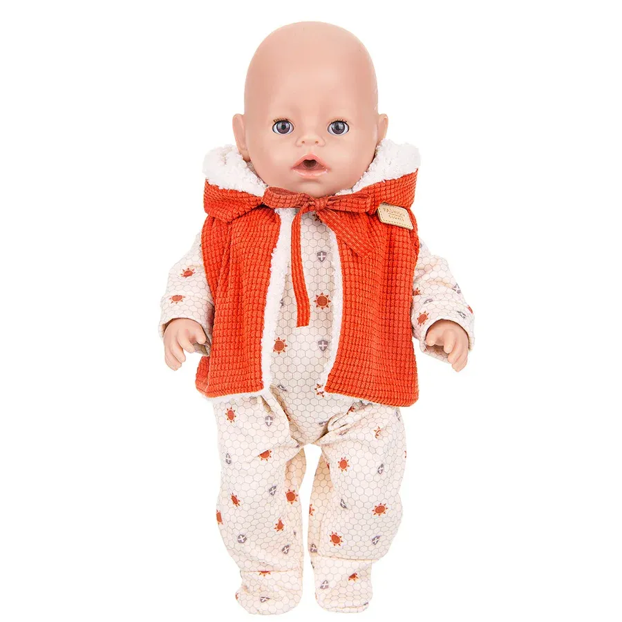 Doll Clothes Set for 43cm Baby Dolls & 18 Inch American Dolls - Includes Leather Jacket, Pants, Jumpers, Rompers for Winter Wear showcase 2