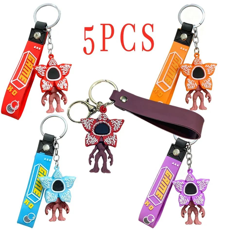 Stranger Things Keychain Set - PVC Doll Model Charms for Backpacks, Party Favors, Gifts, and Accessories - Ideal for Fans and Back to School - Image 1