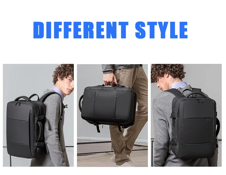 BANGE Expandable Travel Backpack for Men, Business Laptop Bag with USB Charging Port, Large Capacity 17.3 Inch Waterproof School Backpack, Fashionable Design showcase 5