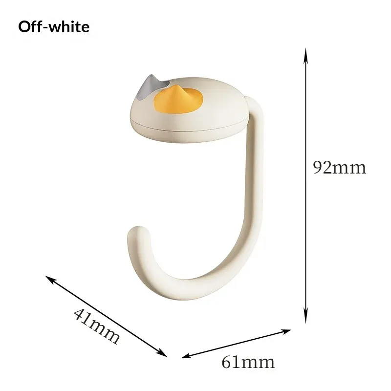 Cat Backpack Hook Desk Edge Holder - No-Drill Adhesive Organizer for School Dorm Student Desks thumbnail 4
