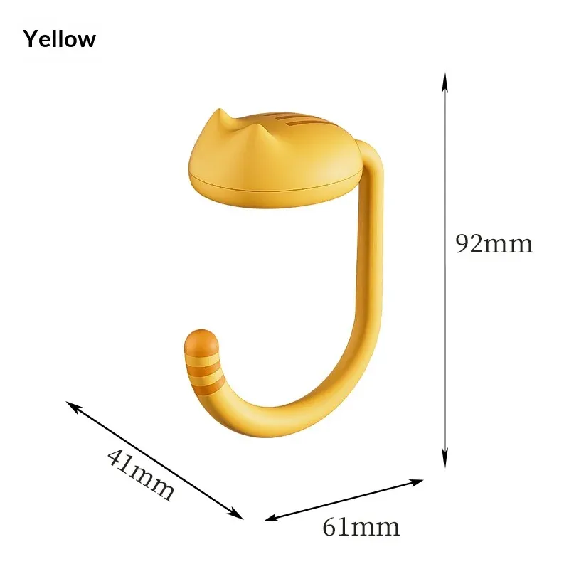 Cat Backpack Hook Desk Edge Holder - No-Drill Adhesive Organizer for School Dorm Student Desks thumbnail 3