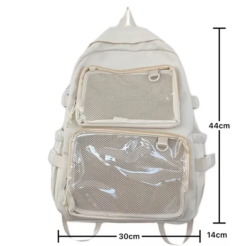 Japanese Style Transparent Ita Bag for Girls, Large Capacity Fashion Backpack for Comic Cons, JK School Bags for College Students, Clear Display Window thumbnail 5