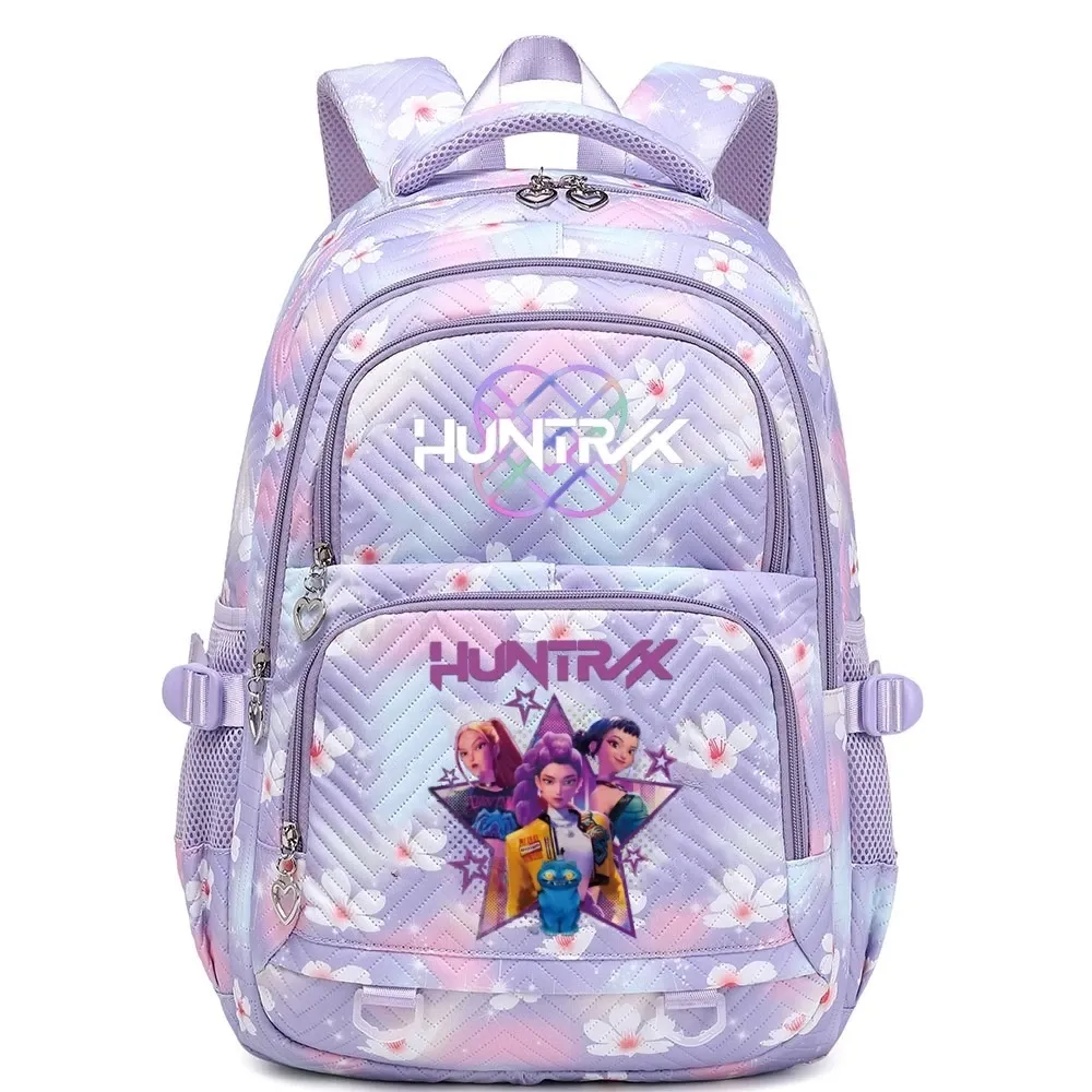Kpop Demon Hunters Huntrix Graphic Backpack for Children and Teens, Fashionable Women's Shoulder Bag, Durable School Bag with Unique Design thumbnail 1