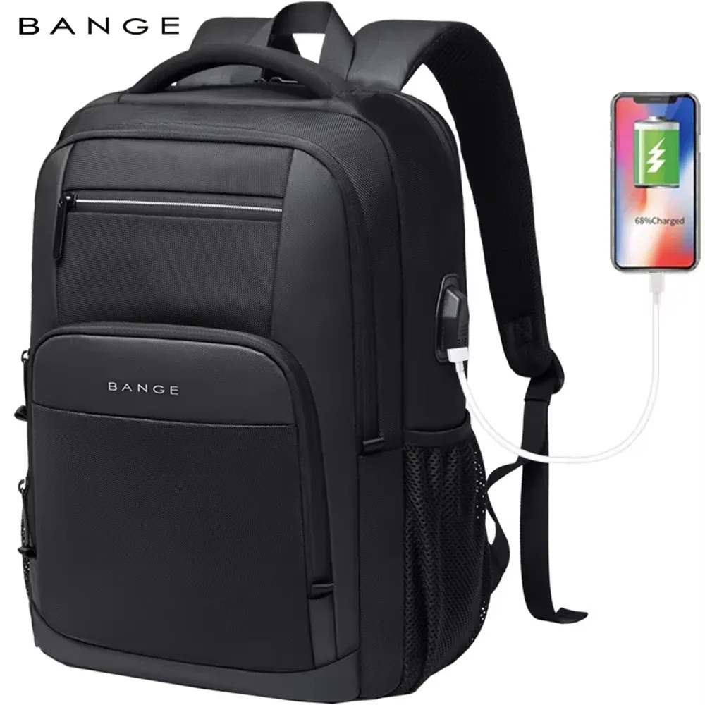 BANGE Lightweight Waterproof 15.6" Laptop Backpack with USB Charging Port, Multifunctional Travel, Hiking, and School Bag for Men thumbnail 1