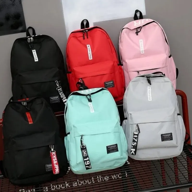 Large Capacity Korean Style Backpack for Men and Women, Fashionable Student School Bag, Versatile Junior & High School Travel Pack thumbnail 1