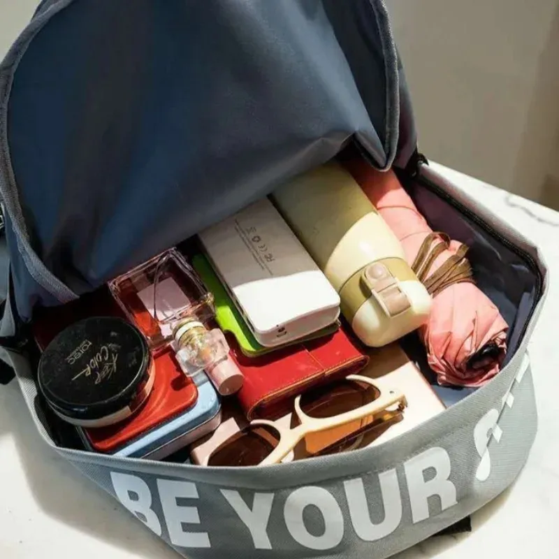 Large Capacity Korean Style Backpack for Men and Women, Fashionable Student School Bag, Versatile Junior & High School Travel Pack thumbnail 6