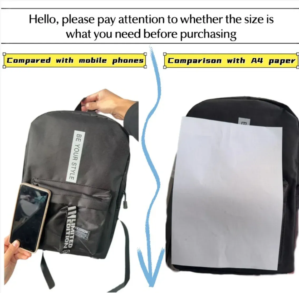 Large Capacity Korean Style Backpack for Men and Women, Fashionable Student School Bag, Versatile Junior & High School Travel Pack thumbnail 3