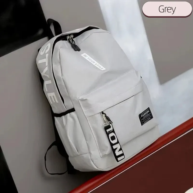 Large Capacity Korean Style Backpack for Men and Women, Fashionable Student School Bag, Versatile Junior & High School Travel Pack thumbnail 5