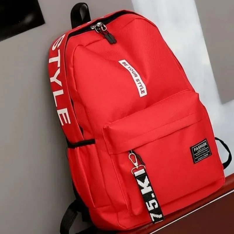 Large Capacity Korean Style Backpack for Men and Women, Fashionable Student School Bag, Versatile Junior & High School Travel Pack thumbnail 4