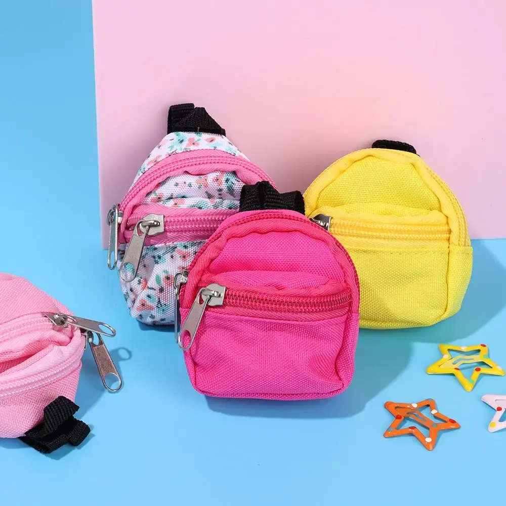 Cute Doll Backpacks for 1/6 BJD Dolls - Mini Zipper Rucksack Toy Accessories in Pink, Blue, Red, Yellow, Green - Perfect for Girls' Doll Play showcase 5