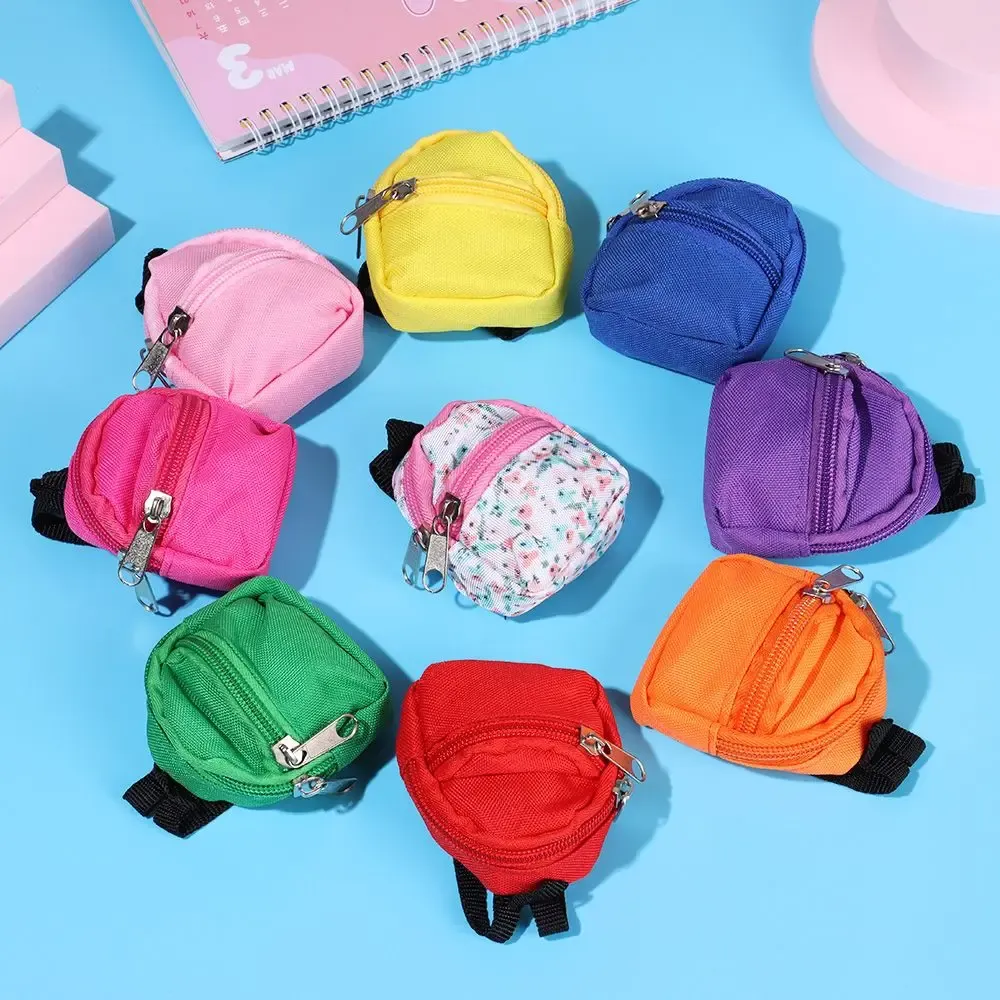 Cute Doll Backpacks for 1/6 BJD Dolls - Mini Zipper Rucksack Toy Accessories in Pink, Blue, Red, Yellow, Green - Perfect for Girls' Doll Play showcase 4